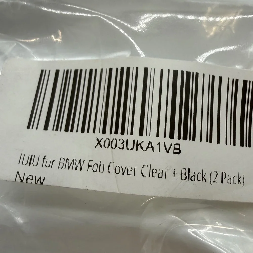 IUIU for BMW Key Fob Cover Clear and Black 2 Pack X003UKA1VB New
